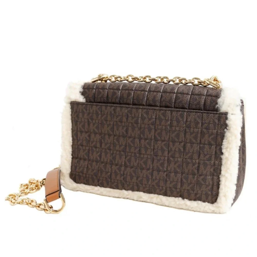 MICHAEL Michael Kors‎ Brown and Cream Quilted Shoulder Bag